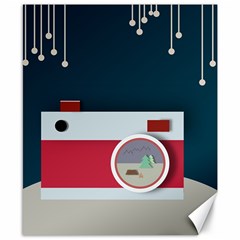 Camera Vector Illustration Canvas 8  X 10 