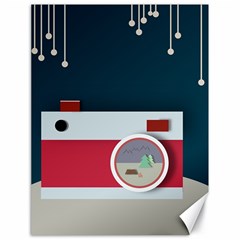 Camera Vector Illustration Canvas 18  X 24  