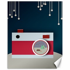 Camera Vector Illustration Canvas 11  X 14   by Amaryn4rt