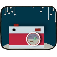 Camera Vector Illustration Fleece Blanket (mini) by Amaryn4rt