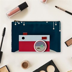 Camera Vector Illustration Cosmetic Bag (medium)  by Amaryn4rt