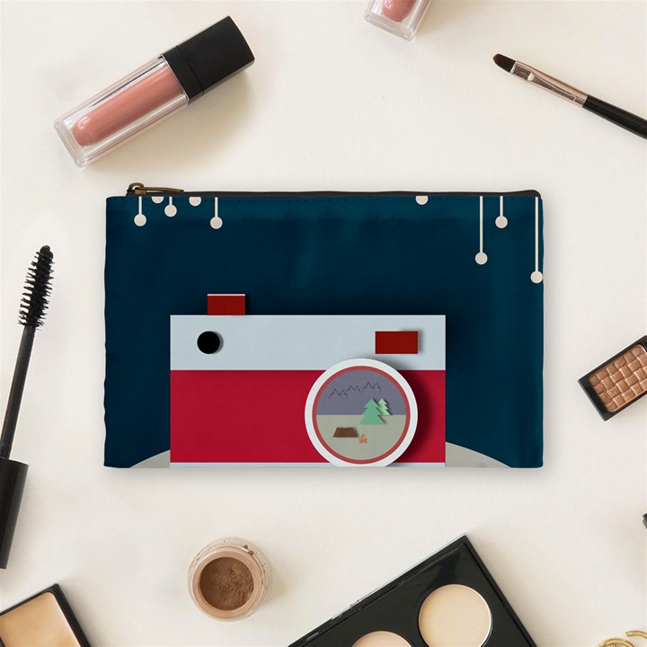 Camera Vector Illustration Cosmetic Bag (Medium) 