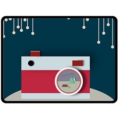 Camera Vector Illustration Fleece Blanket (large)  by Amaryn4rt