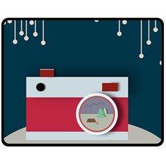 Camera Vector Illustration Fleece Blanket (medium)  by Amaryn4rt