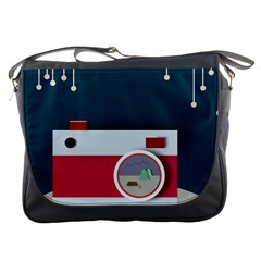 Camera Vector Illustration Messenger Bags by Amaryn4rt