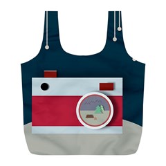 Camera Vector Illustration Full Print Recycle Bags (l) 