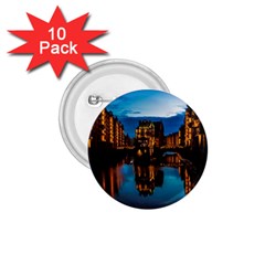 Hamburg City Blue Hour Night 1 75  Buttons (10 Pack)