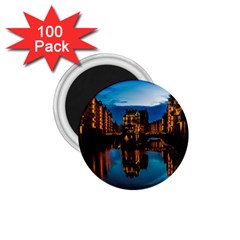 Hamburg City Blue Hour Night 1 75  Magnets (100 Pack)  by Amaryn4rt