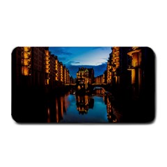 Hamburg City Blue Hour Night Medium Bar Mats by Amaryn4rt