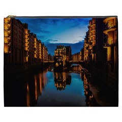 Hamburg City Blue Hour Night Cosmetic Bag (xxxl)  by Amaryn4rt