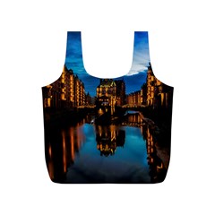 Hamburg City Blue Hour Night Full Print Recycle Bags (s)  by Amaryn4rt