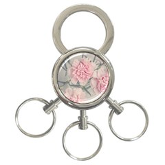 Cloves Flowers Pink Carnation Pink 3-ring Key Chains by Amaryn4rt