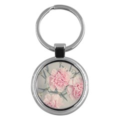 Cloves Flowers Pink Carnation Pink Key Chains (round)  by Amaryn4rt