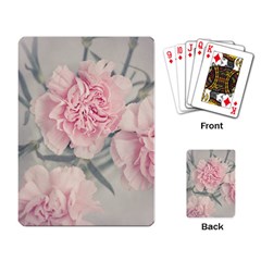 Cloves Flowers Pink Carnation Pink Playing Card by Amaryn4rt