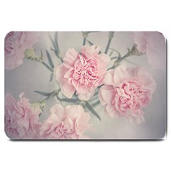 Cloves Flowers Pink Carnation Pink Large Doormat  by Amaryn4rt