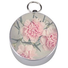 Cloves Flowers Pink Carnation Pink Silver Compasses by Amaryn4rt