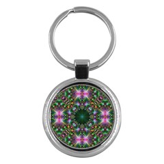 Digital Kaleidoscope Key Chains (round) 