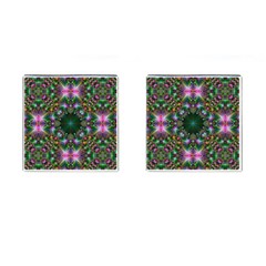 Digital Kaleidoscope Cufflinks (square)