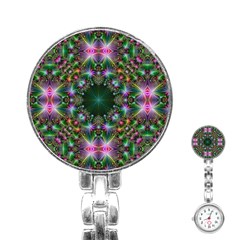 Digital Kaleidoscope Stainless Steel Nurses Watch