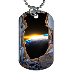 Door Breakthrough Door Sunburst Dog Tag (one Side) by Amaryn4rt