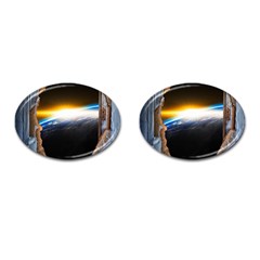 Door Breakthrough Door Sunburst Cufflinks (oval) by Amaryn4rt