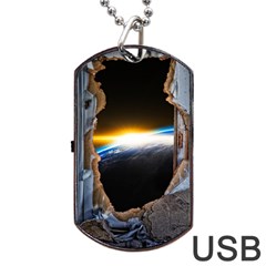 Door Breakthrough Door Sunburst Dog Tag Usb Flash (one Side)