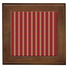 Pattern Background Red Stripes Framed Tiles by Amaryn4rt