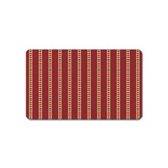 Pattern Background Red Stripes Magnet (name Card) by Amaryn4rt