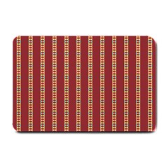 Pattern Background Red Stripes Small Doormat  by Amaryn4rt