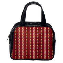 Pattern Background Red Stripes Classic Handbags (one Side) by Amaryn4rt