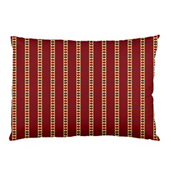 Pattern Background Red Stripes Pillow Case by Amaryn4rt