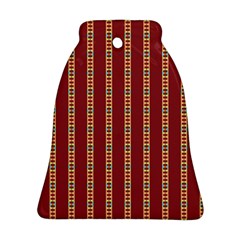 Pattern Background Red Stripes Ornament (bell) 