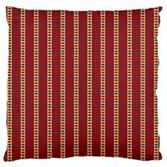 Pattern Background Red Stripes Large Flano Cushion Case (two Sides) by Amaryn4rt