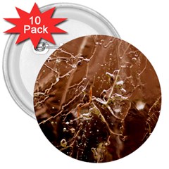 Ice Iced Structure Frozen Frost 3  Buttons (10 Pack) 