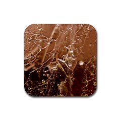 Ice Iced Structure Frozen Frost Rubber Coaster (square)  by Amaryn4rt