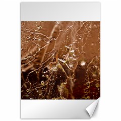 Ice Iced Structure Frozen Frost Canvas 12  X 18  