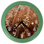 Ice Iced Structure Frozen Frost Color Wall Clocks Front