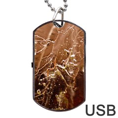 Ice Iced Structure Frozen Frost Dog Tag Usb Flash (one Side) by Amaryn4rt