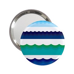 Water Border Water Waves Ocean Sea 2 25  Handbag Mirrors by Amaryn4rt