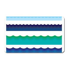 Water Border Water Waves Ocean Sea Magnet (rectangular) by Amaryn4rt