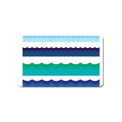 Water Border Water Waves Ocean Sea Magnet (name Card) by Amaryn4rt