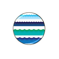 Water Border Water Waves Ocean Sea Hat Clip Ball Marker (4 Pack) by Amaryn4rt