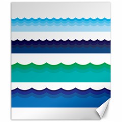 Water Border Water Waves Ocean Sea Canvas 20  X 24   by Amaryn4rt