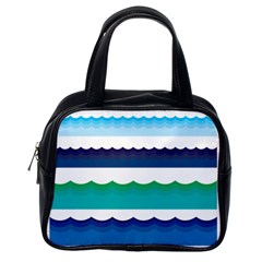 Water Border Water Waves Ocean Sea Classic Handbags (one Side) by Amaryn4rt