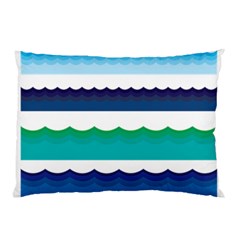 Water Border Water Waves Ocean Sea Pillow Case by Amaryn4rt