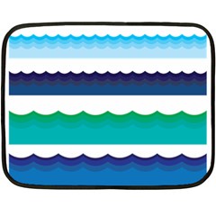 Water Border Water Waves Ocean Sea Fleece Blanket (mini) by Amaryn4rt