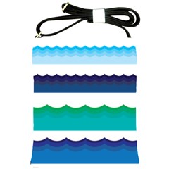 Water Border Water Waves Ocean Sea Shoulder Sling Bags by Amaryn4rt