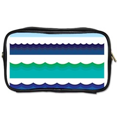 Water Border Water Waves Ocean Sea Toiletries Bags by Amaryn4rt