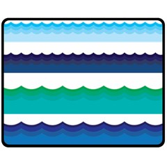 Water Border Water Waves Ocean Sea Fleece Blanket (medium) 