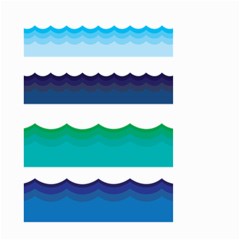 Water Border Water Waves Ocean Sea Small Garden Flag (two Sides) by Amaryn4rt